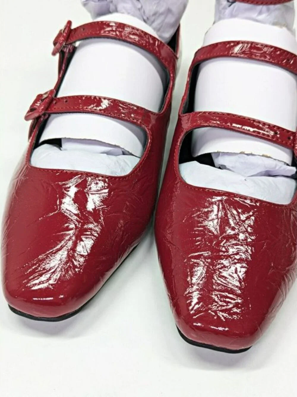 Katy Perry Confidant Mary Jane Women's Flats in Crimson Red Size 7.5 (MSRP $98)